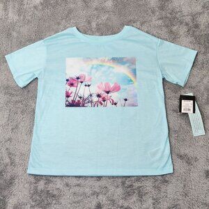 3/$20 Art Class Graphic Shirt Girls XL 14/16 Dreamy Blue Floral Sleepwear